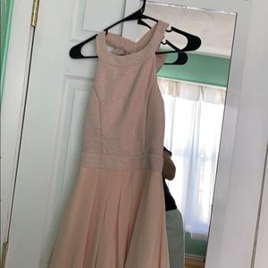 Pink, sparkly semi formal dress